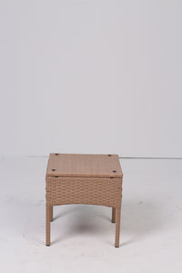 Set of 2 Brown cane lawn chairs & table - GS Productions
