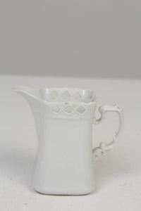 White Victorian China Milk Pot 2.5" x 5" - GS Productions