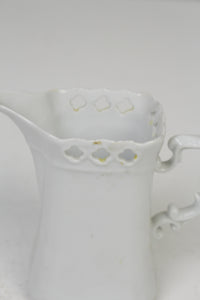 White Victorian China Milk Pot 2.5" x 5" - GS Productions