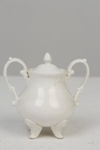 White Victorian China Sugar Pot 7" x 5" - GS Productions