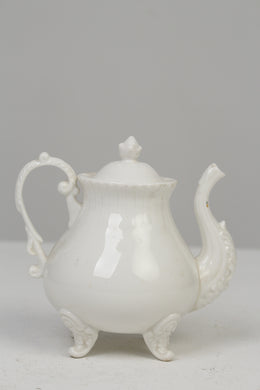 White Victorian China Tea Pot 5