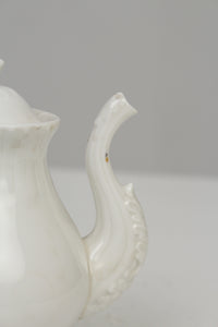 White Victorian China Tea Pot 5" x 2.5" - GS Productions
