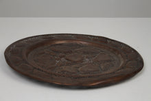 Load image into Gallery viewer, Copper Carved Traditional Round Tray 14&quot; x 14&quot; - GS Productions
