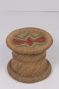 Hand painted cane stool 1.5'x 1.5'ft - GS Productions
