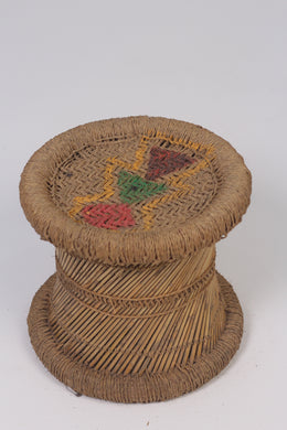Hand painted cane stool 1.5'x 1.5'ft - GS Productions