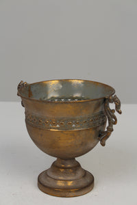 Antique Gold Victorian Urns/Planter/Decoration Piece (Metal) 10" x 10" - GS Productions