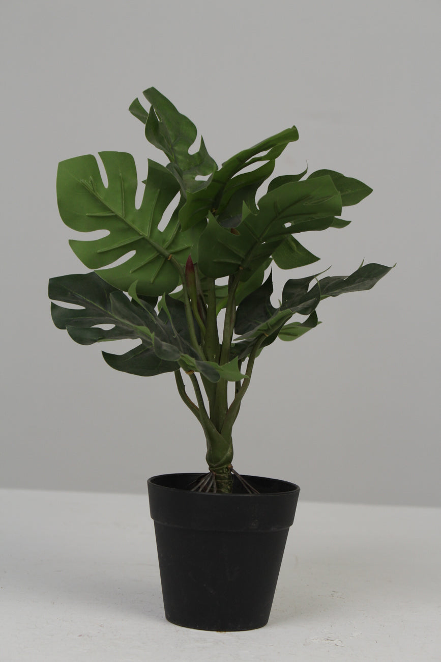 Black Planter with Artificial Green Plant 3.5