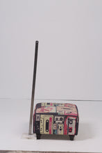 Load image into Gallery viewer, Pink &amp; Black retro pouffe 1&#39;x 1.5&#39;ft - GS Productions
