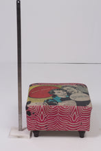 Load image into Gallery viewer, Pink &amp; Black retro pouffe 1&#39;x 1.5&#39;ft - GS Productions
