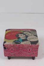 Load image into Gallery viewer, Pink &amp; Black retro pouffe 1&#39;x 1.5&#39;ft - GS Productions
