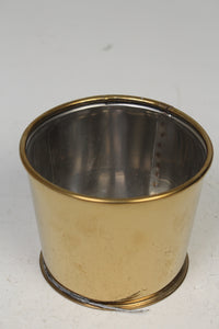 Set of 5 Gold Chrome Metal Planters 4" x 4" - GS Productions