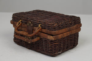 Brown Cane Luggage/Picnic basket/Suitcase/Bag 7" x 9" - GS Productions