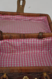 Brown Cane Luggage/Picnic basket/Suitcase/Bag 7" x 9" - GS Productions