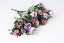 Load image into Gallery viewer, Lilac ,Purple &amp; Dusty Pink Artificial Rose Flower Bunch 12&quot; x 12&quot; - GS Productions
