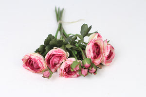 Dark & Light Pink Bunch of Rose Flowers 8" x 7" - GS Productions