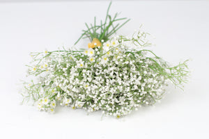 White & Green Artificial Small Flower Bunch 18" x 12" - GS Productions