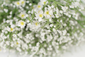 White & Green Artificial Small Flower Bunch 18" x 12" - GS Productions