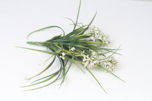 White & Green Artificial Flower Bunch/Plant 11" x 11" - GS Productions
