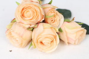 Peach Bunch of Rose Flowers 16" x 12" - GS Productions