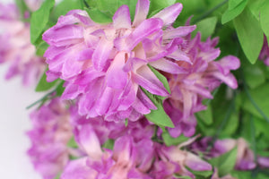 Purple, Pink & Green Artificial Bunch of Flowers 12" x 8" - GS Productions