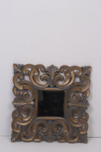 Load image into Gallery viewer, Dull gold &amp; Blue finished fully carved Mirror 2.5&#39;x2.5&#39;ft - GS Productions
