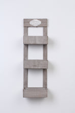 Load image into Gallery viewer, Textured Grey Three Layered Wall Mount Wooden Planter 7&quot; x 23&quot; - GS Productions
