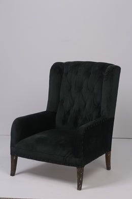 Deep green wing sofa chair 2' x 3.5ft Sofa - GS Productions