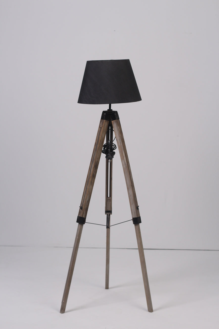 Black & Brown  tripod contemporary Lamp 2'.2