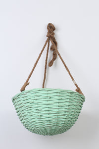 Sea Green Cane Hanging Basket 12" x 19" - GS Productions