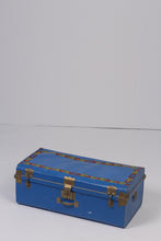 Load image into Gallery viewer, Blue &amp; Gold hand painted Trunk 2.5&#39; x 1&#39;ft - GS Productions
