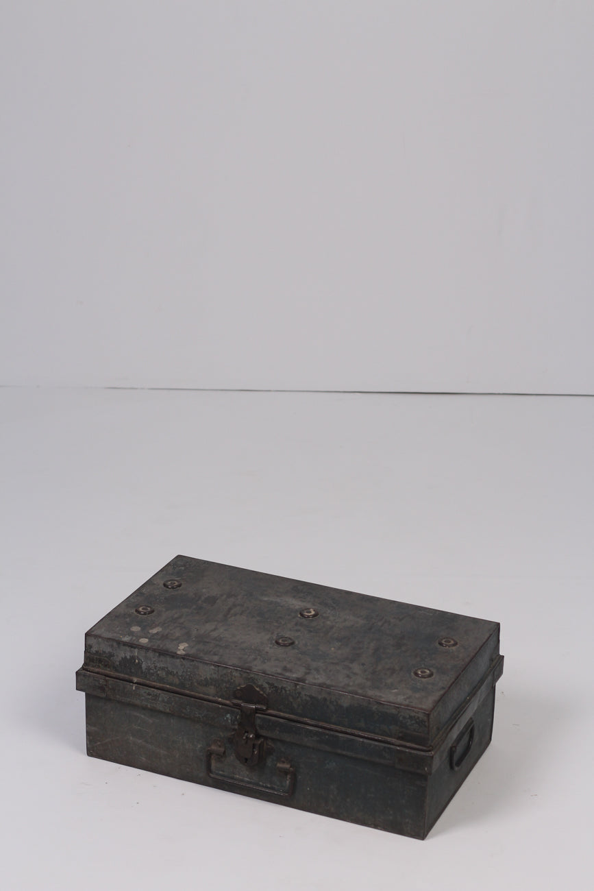 Deep Dull Green Real Antique Trunk 1' x 2'ft - GS Productions