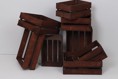Brown Wood Plank Crates 12
