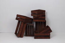 Load image into Gallery viewer, Brown Wood Plank Crates 12&quot; x 18&quot; - GS Productions
