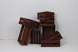 Brown Wood Plank Crates 12" x 18" - GS Productions