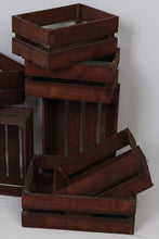 Load image into Gallery viewer, Brown Wood Plank Crates 12&quot; x 18&quot; - GS Productions
