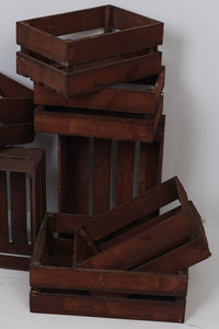 Brown Wood Plank Crates 12" x 18" - GS Productions