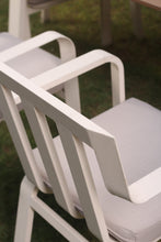 Load image into Gallery viewer, Set of 6 White &amp; brown outdoor Chairs &amp; Table - GS Productions
