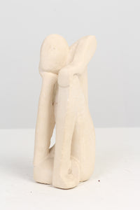 Off-White Abstract Sculpture in Plaster Stone - GS Productions