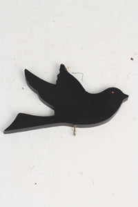 Black Wooden Bird Wall Hanging 8" x 14" - GS Productions