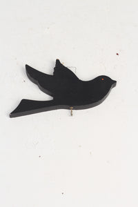 Black Wooden Bird Wall Hanging 8" x 14" - GS Productions