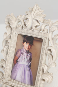 White Artisan Crafted Raw Wooden Photo Frame 8" x 11" - GS Productions