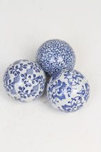 Load image into Gallery viewer, Blue High Gloss Hand Painted Ceramic Balls in Chinese Art - GS Productions
