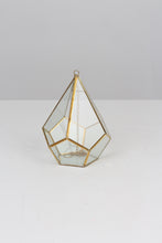 Load image into Gallery viewer, Golden Brass and Glass Hanging Lantern 10&quot; x 15&quot; - GS Productions
