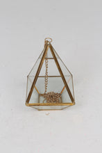 Load image into Gallery viewer, Golden Brass and Glass Hanging Lantern 7&quot; x 10&quot; - GS Productions

