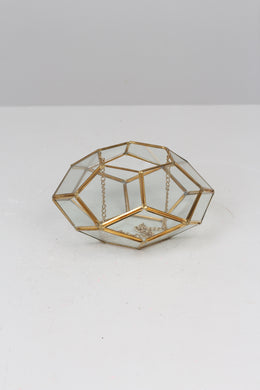 Golden Brass and Glass Hanging Lantern 14