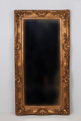 Antique Golden Carved Baroque Mirror 2.5' x 6'ft - GS Productions