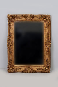 Antique Golden Carved Baroque Mirror 2.5' x 5.5'ft - GS Productions