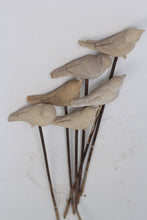 Load image into Gallery viewer, Set of 6 Beige Sparrow Sculpture with Iron Rods for Garden &amp; Plants - GS Productions

