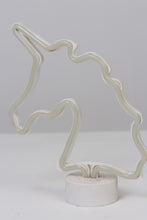 Load image into Gallery viewer, White Unicorn Decoration Piece with Tube Led Light 9&quot; x 12&quot; - GS Productions
