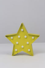 Load image into Gallery viewer, Yellow Star Shaped Decoration Piece with Mini Led Bulb 9&quot; x 10&quot; - GS Productions
